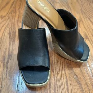 Women's Black Open-Toe Heels